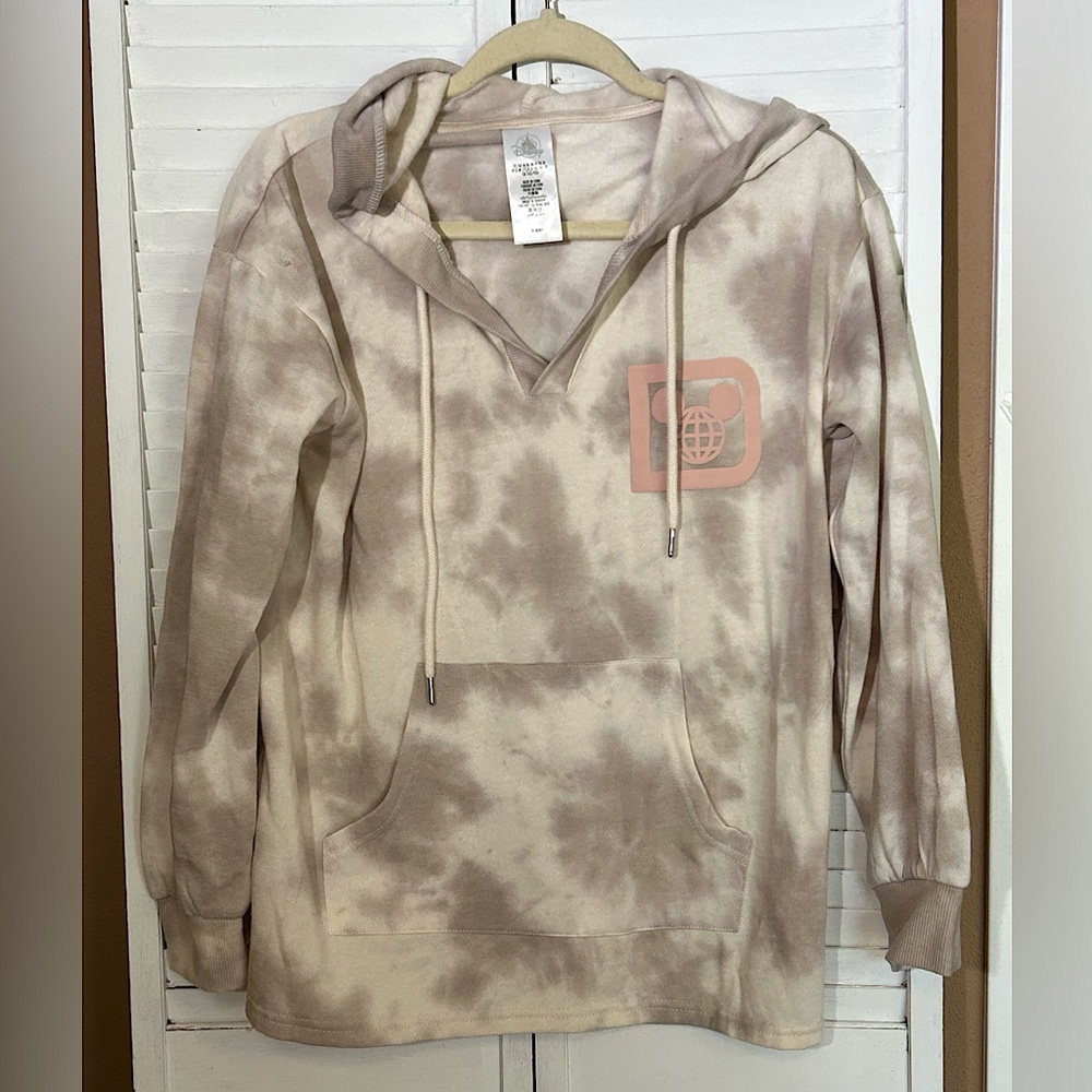 Walt Disney World Parks Size Medium Acid Wash Pullover Hoodie sweatshirt NWT